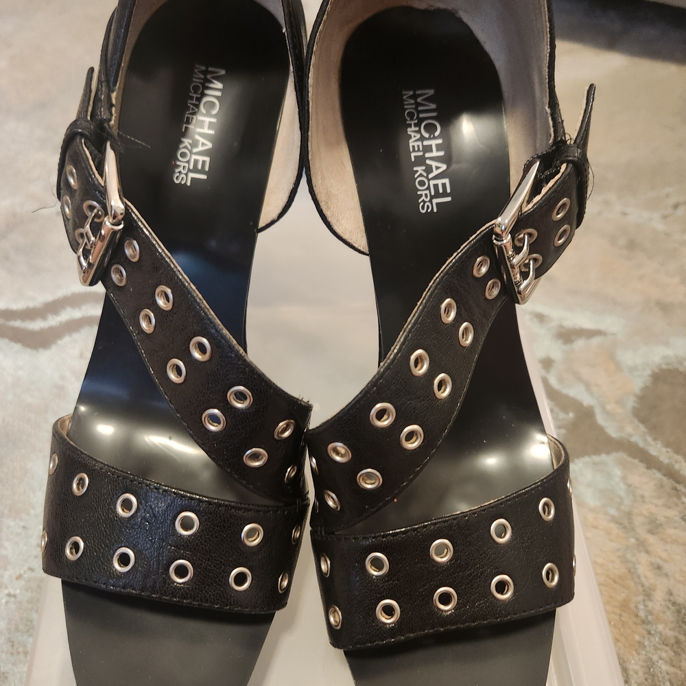 Michael Kors Black Studded Women's Sandals